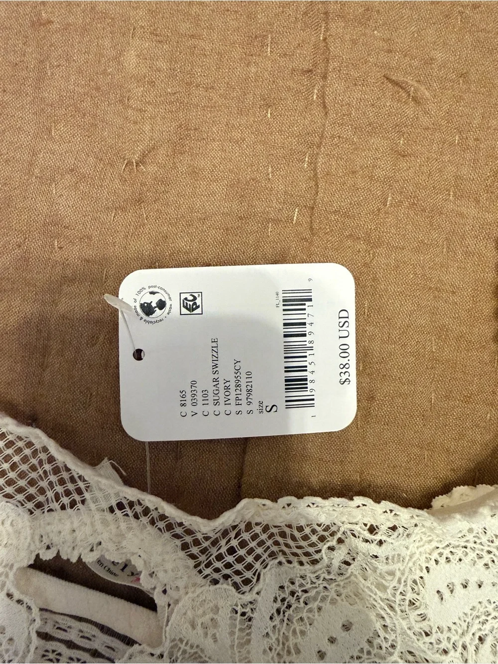 Free People Lace Bralette in Ivory Cream
